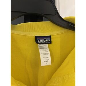 Patagonia Organic Cotton Polo Men's Large Yellow  Casual Sustainable Vietnam